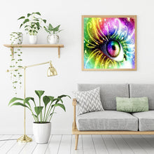 Carica l'immagine nel visualizzatore di Gallery, Occhio colorato - diamante rotondo - 30x30cm