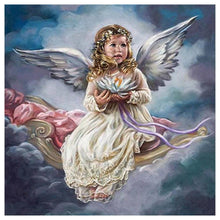 Carica l'immagine nel visualizzatore di Gallery, Bambino angelo - diamante rotondo pieno - 30x30cm