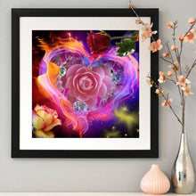 Carica l'immagine nel visualizzatore di Gallery, Rosa - diamante quadrato pieno - 30x30cm