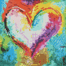 Carica l'immagine nel visualizzatore di Gallery, Cuore - diamante rotondo - 30x30cm