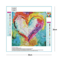 Carica l'immagine nel visualizzatore di Gallery, Cuore - diamante rotondo - 30x30cm