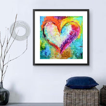 Carica l'immagine nel visualizzatore di Gallery, Cuore - diamante rotondo - 30x30cm