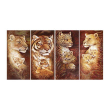 Carica l'immagine nel visualizzatore di Gallery, 4pcs tigre - diamante quadrato completo - 80x40cm