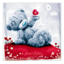 Carica l'immagine nel visualizzatore di Gallery, Orso d'amore - diamante rotondo - 30x30cm