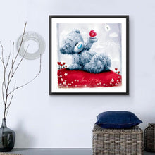 Carica l'immagine nel visualizzatore di Gallery, Orso d'amore - diamante rotondo - 30x30cm
