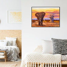 Carica l'immagine nel visualizzatore di Gallery, Elefante da passeggio - diamante rotondo - 40x30cm