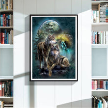 Carica l'immagine nel visualizzatore di Gallery, Lupo notturno - diamante rotondo completo - 30x40cm