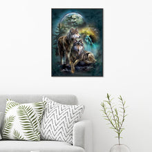 Carica l'immagine nel visualizzatore di Gallery, Lupo notturno - diamante rotondo completo - 30x40cm