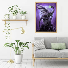 Carica l'immagine nel visualizzatore di Gallery, Male teschio drago - pittura di diamante completo - 30x40cm