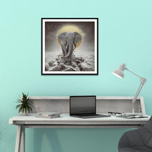 Carica l'immagine nel visualizzatore di Gallery, Elefante - diamante rotondo - 30x30cm