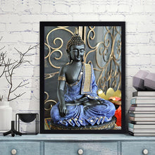 Carica l'immagine nel visualizzatore di Gallery, Statua di Buddha - diamante rotondo completo - 30x40cm