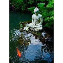 Carica l'immagine nel visualizzatore di Gallery, Statua di Buddha - diamante rotondo completo - 30x40cm