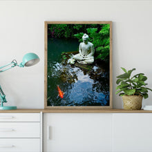 Carica l'immagine nel visualizzatore di Gallery, Statua di Buddha - diamante rotondo completo - 30x40cm