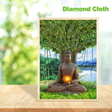 Carica l'immagine nel visualizzatore di Gallery, Statua di Buddha - diamante rotondo completo - 30x40cm