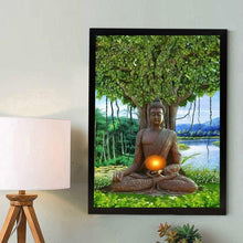 Carica l'immagine nel visualizzatore di Gallery, Statua di Buddha - diamante rotondo completo - 30x40cm