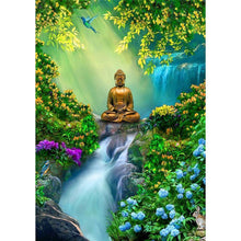 Carica l'immagine nel visualizzatore di Gallery, Statua di Buddha - diamante rotondo completo - 30x40cm