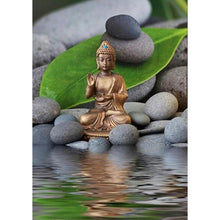 Carica l'immagine nel visualizzatore di Gallery, Statua di Buddha - diamante rotondo completo - 30x40cm