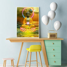 Carica l'immagine nel visualizzatore di Gallery, Statua di Buddha - diamante rotondo completo - 30x40cm