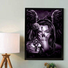 Carica l'immagine nel visualizzatore di Gallery, Bellezza del cranio - diamante rotondo - 30x40cm