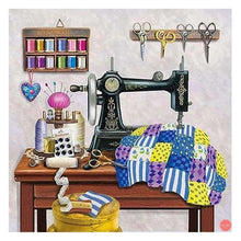 Carica l'immagine nel visualizzatore di Gallery, Macchina da cucire - diamante rotondo - 30x30cm