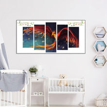 Carica l'immagine nel visualizzatore di Gallery, 5pcs firebird - pittura di diamante rotondo - 95x45cm