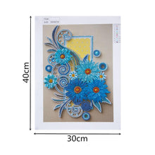 Carica l'immagine nel visualizzatore di Gallery, Fiore - Pittura diamante parziale a forma speciale 30*40cm