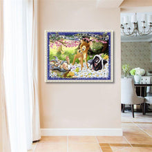 Carica l'immagine nel visualizzatore di Gallery, Cervi natura - diamante rotondo pieno - 40x30cm