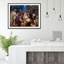 Carica l'immagine nel visualizzatore di Gallery, Nascita di ges¨´ - diamante rotondo pieno - 40x30cm