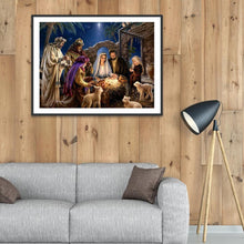 Carica l'immagine nel visualizzatore di Gallery, Nascita di ges¨´ - diamante rotondo pieno - 40x30cm