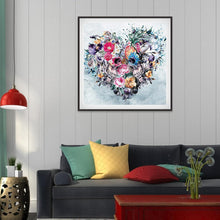 Carica l'immagine nel visualizzatore di Gallery, Fiore teschio d'amore - pittura di diamante completo - 30x30cm