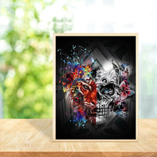 Carica l'immagine nel visualizzatore di Gallery, Teschio - diamante rotondo - 30x40cm
