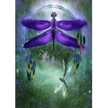 Carica l'immagine nel visualizzatore di Gallery, Dragonfly - pittura completa di diamanti - 40x30cm