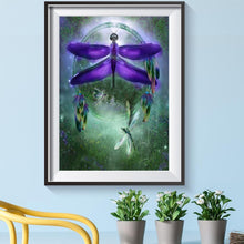 Carica l'immagine nel visualizzatore di Gallery, Dragonfly - pittura completa di diamanti - 40x30cm