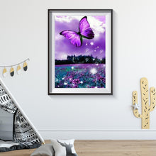 Carica l'immagine nel visualizzatore di Gallery, Farfalla - diamante rotondo - 40x30cm