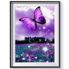 Carica l'immagine nel visualizzatore di Gallery, Farfalla - diamante rotondo - 40x30cm