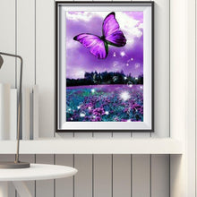Carica l'immagine nel visualizzatore di Gallery, Farfalla - diamante rotondo - 40x30cm