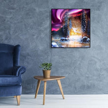 Carica l'immagine nel visualizzatore di Gallery, Casa sulla neve - diamante rotondo - 30x30cm