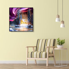 Carica l'immagine nel visualizzatore di Gallery, Casa sulla neve - diamante rotondo - 30x30cm
