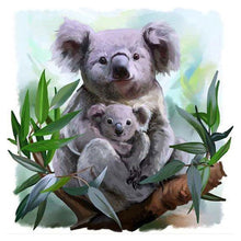 Carica l'immagine nel visualizzatore di Gallery, Koala - diamante rotondo - 30x30cm