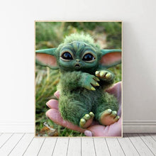 Carica l'immagine nel visualizzatore di Gallery, Yoda - diamante rotondo - 30x40cm