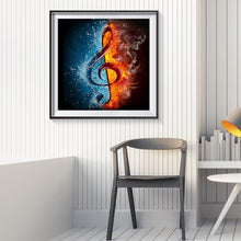 Carica l'immagine nel visualizzatore di Gallery, Nota musicale - diamante rotondo completo - 30x30cm