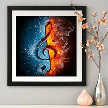 Carica l'immagine nel visualizzatore di Gallery, Nota musicale - diamante rotondo completo - 30x30cm