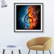 Carica l'immagine nel visualizzatore di Gallery, Nota musicale - diamante rotondo completo - 30x30cm