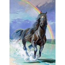Carica l'immagine nel visualizzatore di Gallery, Cavallo selvaggio - pittura di diamante rotondo - 30x40cm