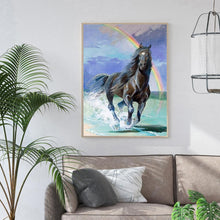 Carica l'immagine nel visualizzatore di Gallery, Cavallo selvaggio - pittura di diamante rotondo - 30x40cm