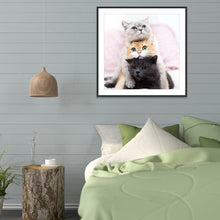 Carica l'immagine nel visualizzatore di Gallery, Gatto incantevole - pittura di diamante rotondo completo - 30x30cm