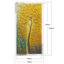 Carica l'immagine nel visualizzatore di Gallery, Albero di fiori d'oro - pittura di diamante rotondo - 85x45cm