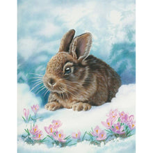 Carica l'immagine nel visualizzatore di Gallery, Coniglio con stupore - diamante rotondo completo - 30x40cm