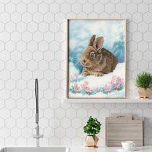 Carica l'immagine nel visualizzatore di Gallery, Coniglio con stupore - diamante rotondo completo - 30x40cm