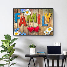 Carica l'immagine nel visualizzatore di Gallery, Famiglia - diamante rotondo - 40x30cm